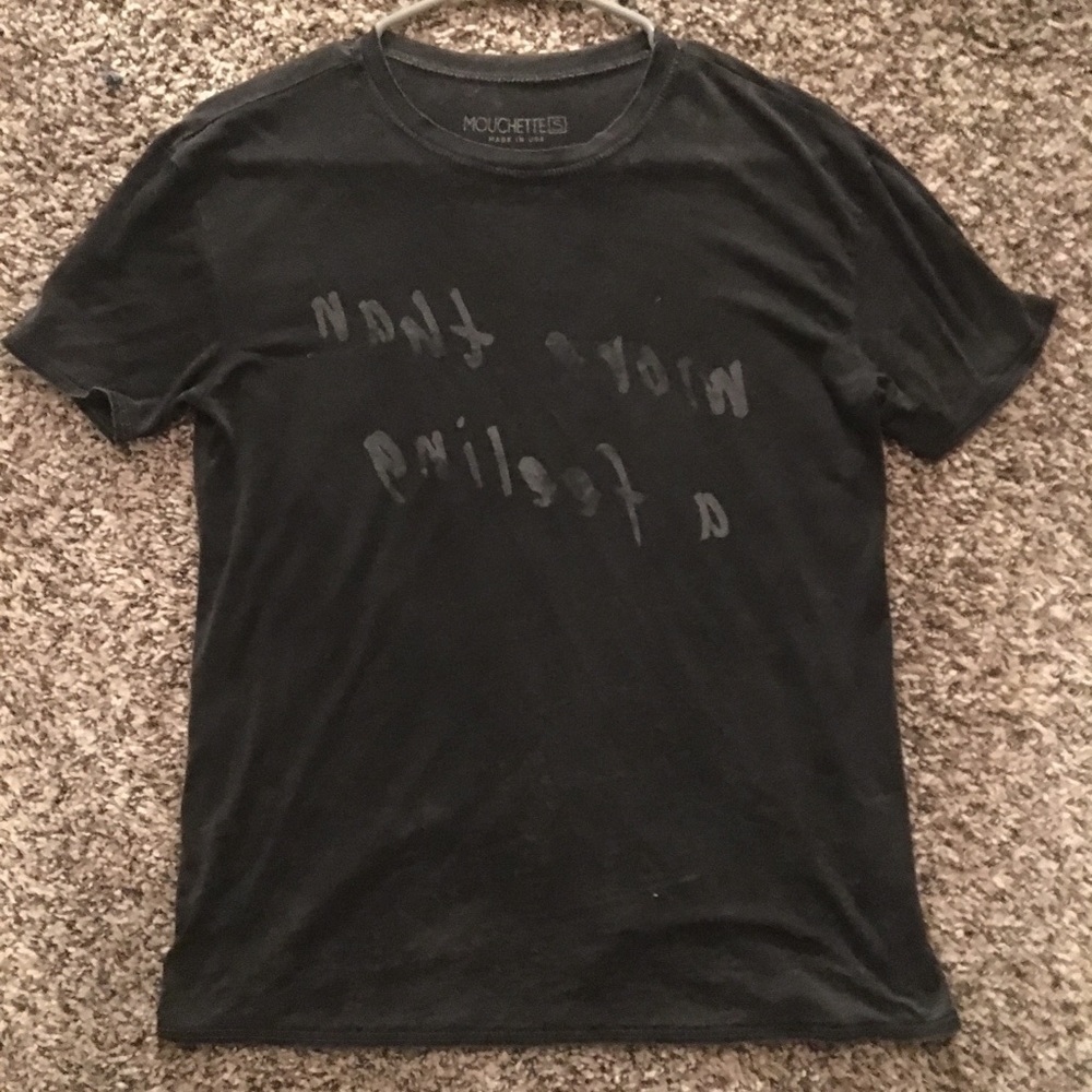 charcoal distressed tee